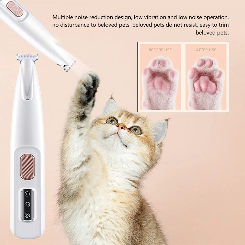 Paw Hair Trimmer With Led Light