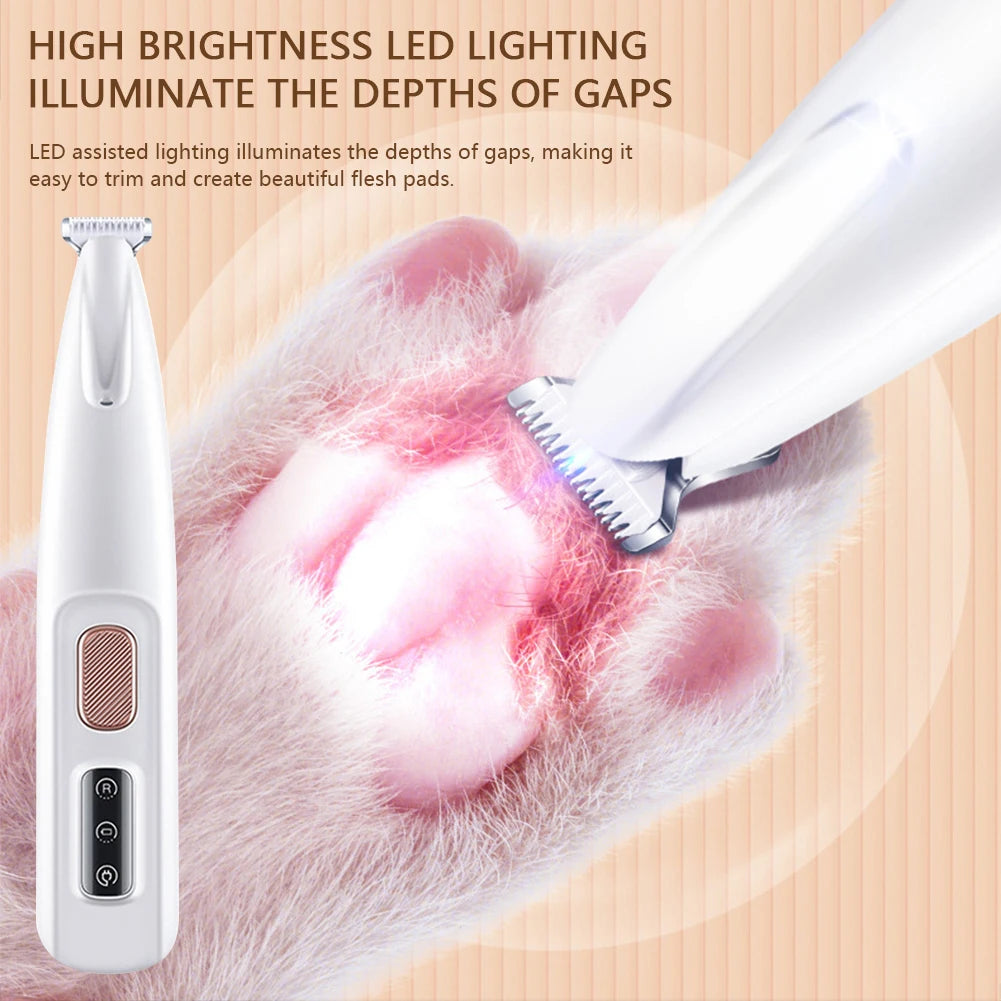 Paw Hair Trimmer With Led Light