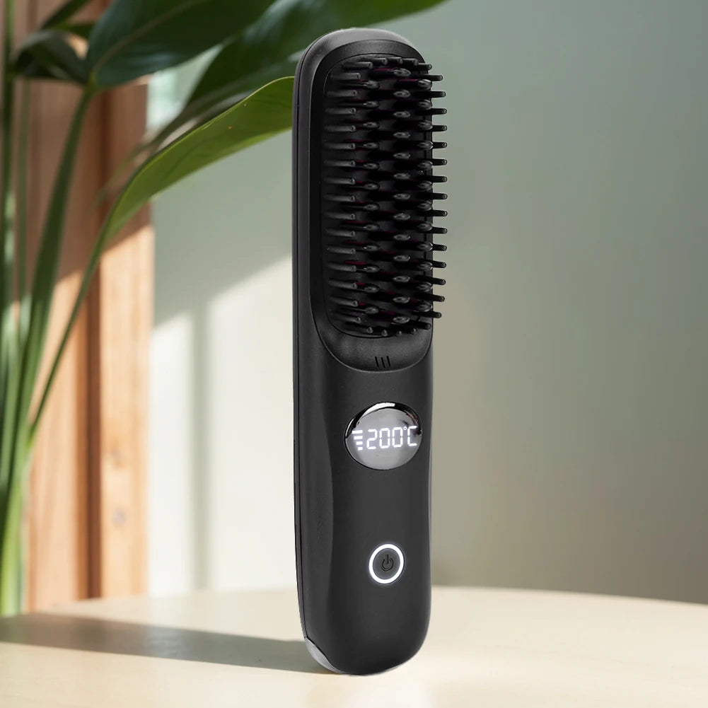 Portable Hair Straightener Hair Brush